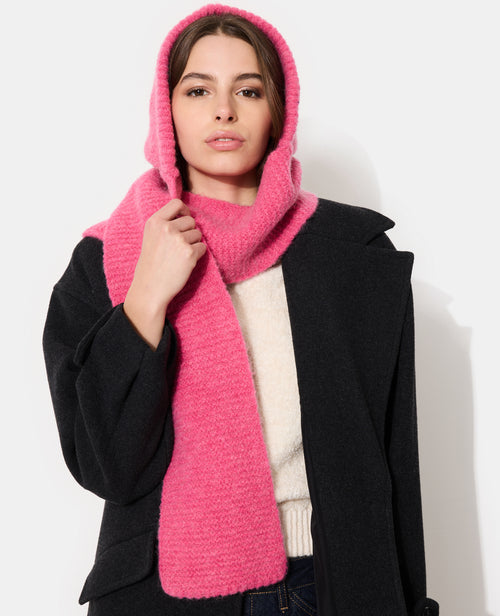 Cagoule avec écharpe contenant mohair et laine - PIMKIE - 1