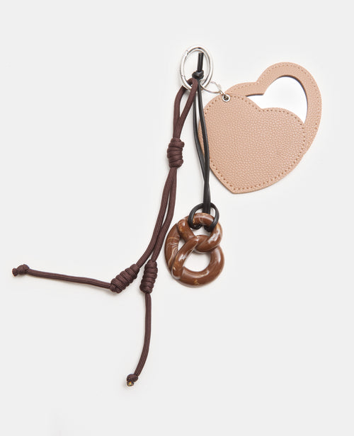 Déco de sac avec miroir cœur et bretzel - PIMKIE - 1