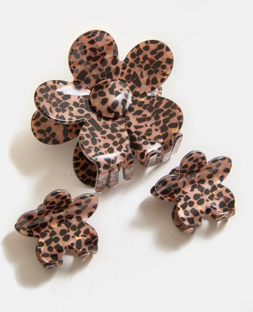 Lot de 3 pinces crocodiles forme fleur - PIMKIE - 1