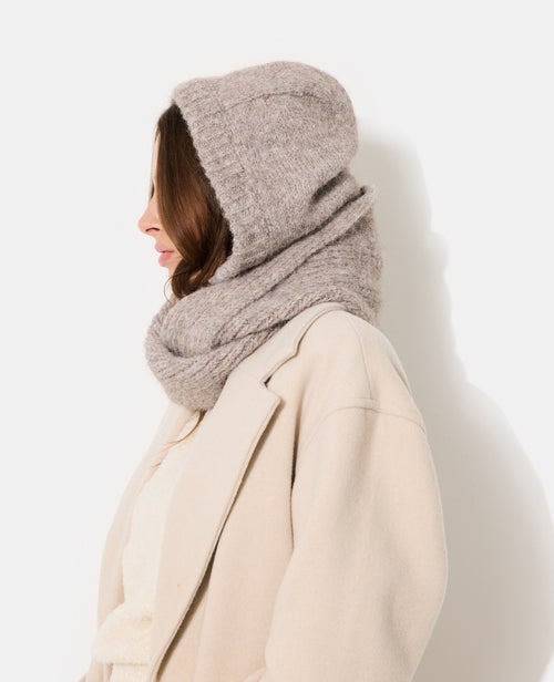 Cagoule avec snood contenant de la laine - PIMKIE - 4