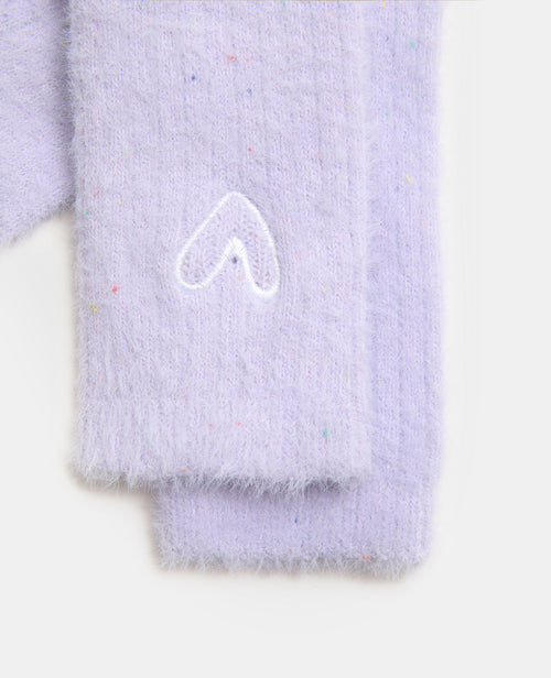 Paire de chaussettes en maille fluffy avec coeur - PIMKIE - 3