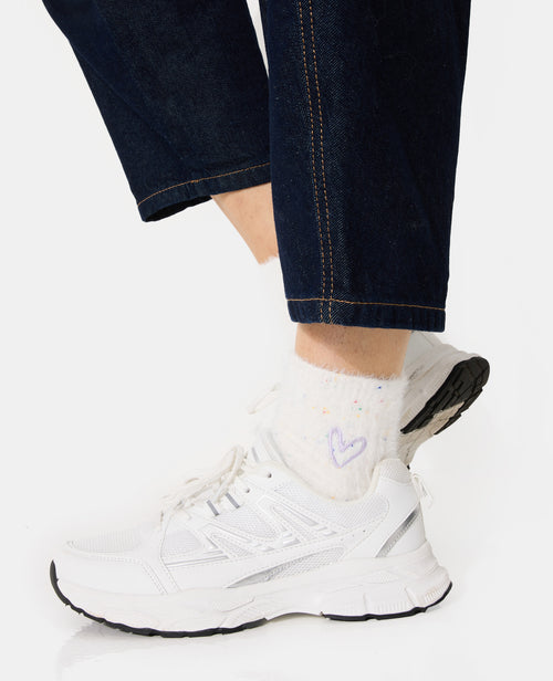 Paire de chaussettes en maille fluffy avec coeur - PIMKIE - 2