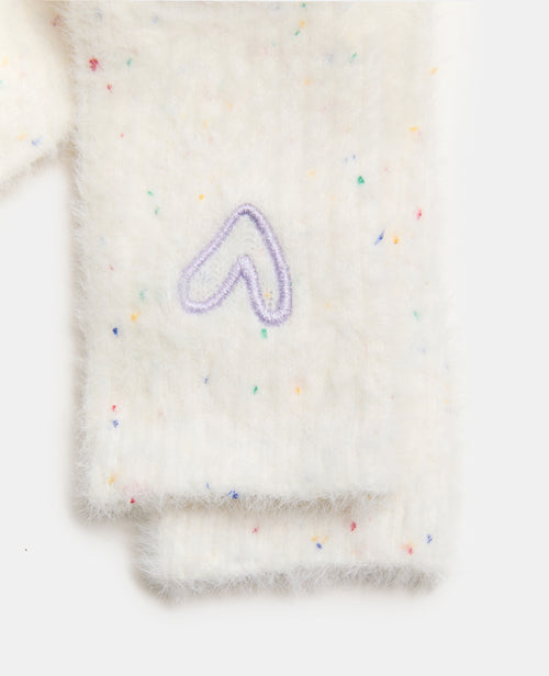 Paire de chaussettes en maille fluffy avec coeur - PIMKIE - 3