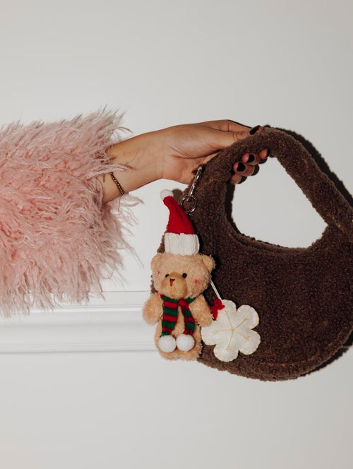 Déco de sac Ourson de Noël avec corde et flocon - PIMKIE - 1