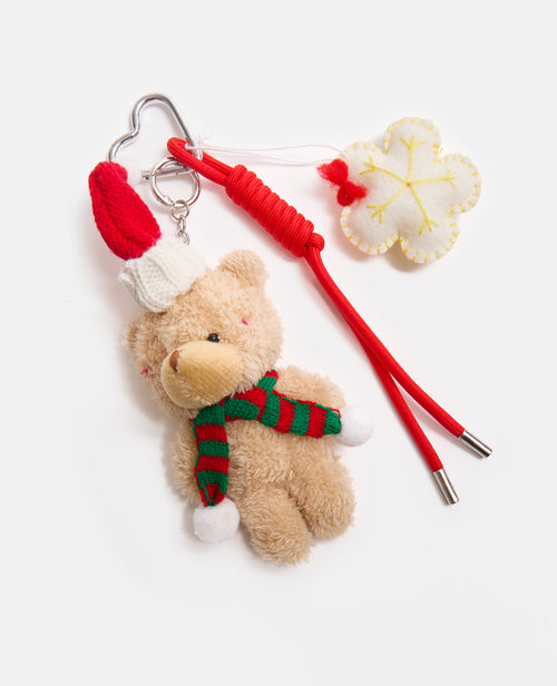 Déco de sac Ourson de Noël avec corde et flocon - PIMKIE - 2