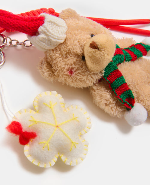 Déco de sac Ourson de Noël avec corde et flocon - PIMKIE - 4