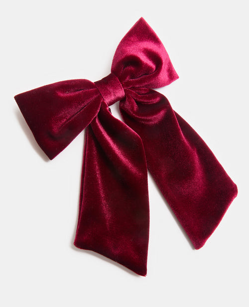 Barrette avec nœud en velours - PIMKIE - 1