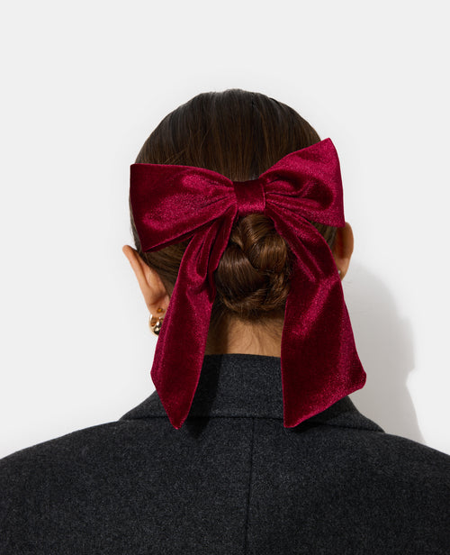 Barrette avec nœud en velours - PIMKIE - 2