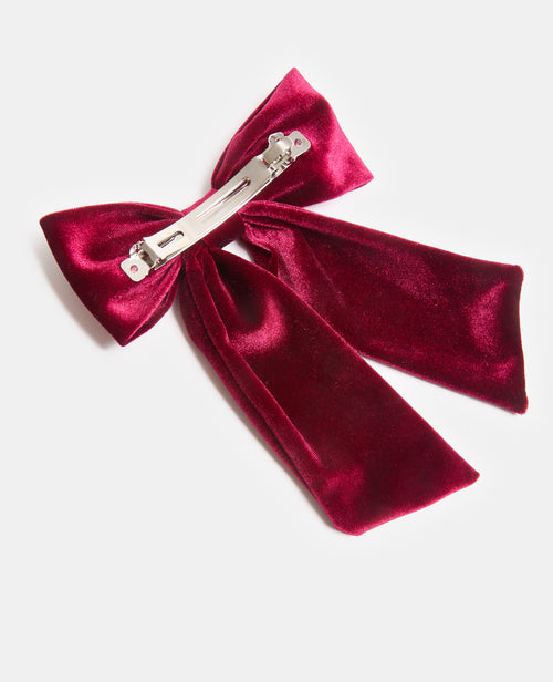 Barrette avec nœud en velours - PIMKIE - 4