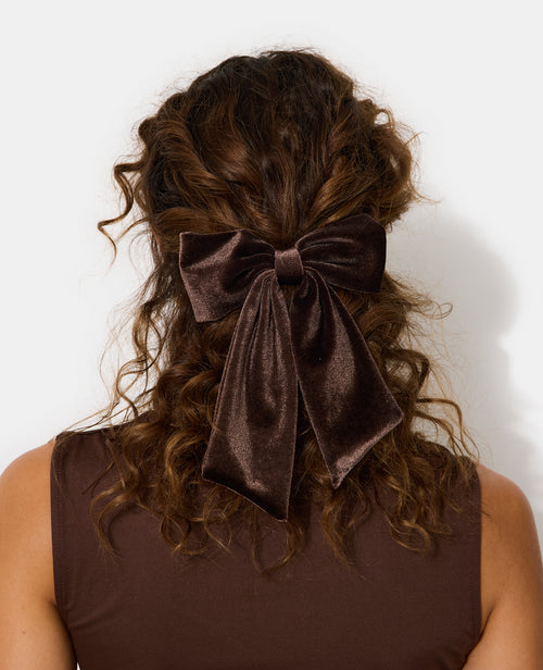 Barrette avec nœud en velours - PIMKIE - 2