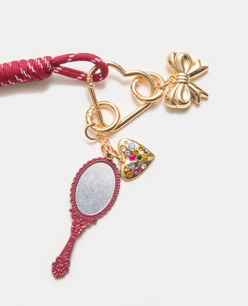 Porte-clé ou déco de sac avec mini-miroir, nœud… - PIMKIE - 4