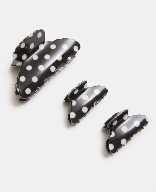 Lot de 3 pinces crocodiles à pois - PIMKIE - 1