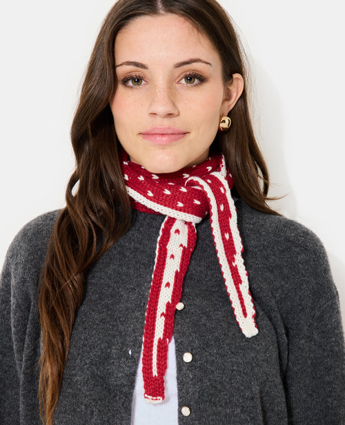 Echarpe forme foulard en tricot avec cœurs - PIMKIE - 4
