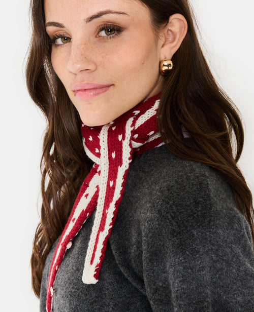 Echarpe forme foulard en tricot avec cœurs - PIMKIE - 5