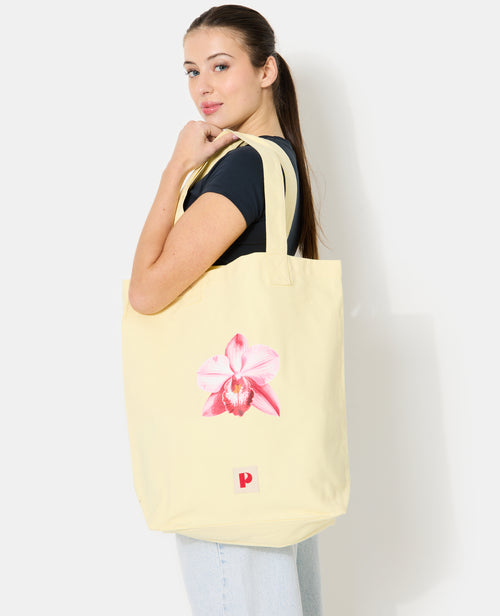 Tote bag en toile avec fleur orchidée - PIMKIE - 2