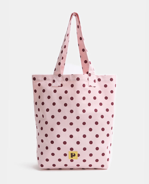 Tote bag en toile motif pois - PIMKIE - 1
