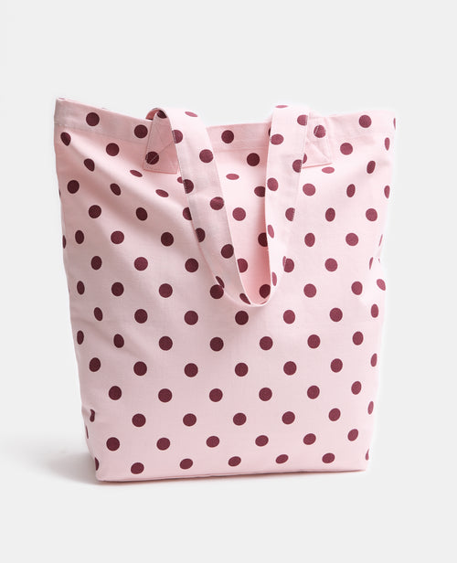 Tote bag en toile motif pois - PIMKIE - 5