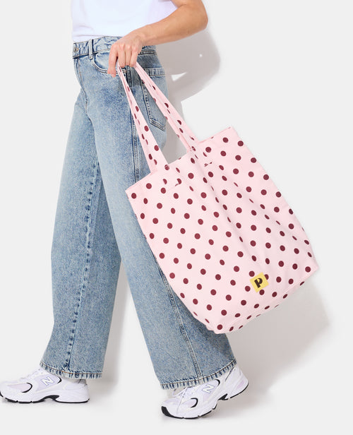 Tote bag en toile motif pois - PIMKIE - 6