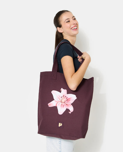 Tote bag en toile avec fleur lys - PIMKIE - 2