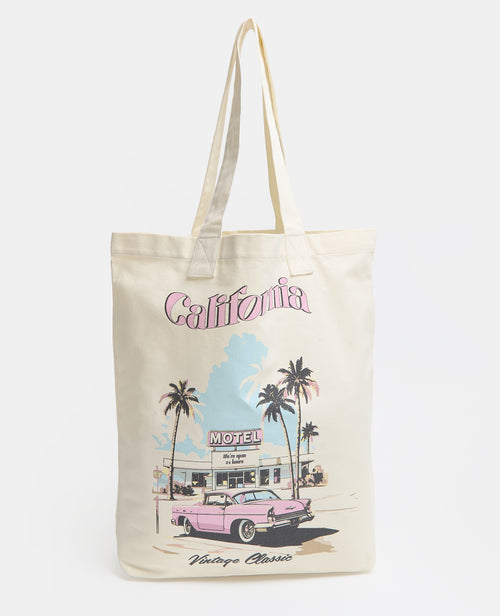 Tote bag en toile avec motifs California - PIMKIE - 1