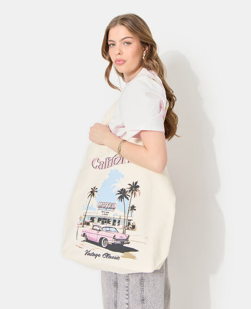 Tote bag en toile avec motifs California - PIMKIE - 2