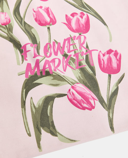Tote bag en toile avec motifs Tulipes - PIMKIE - 3