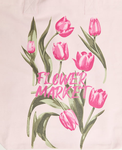 Tote bag en toile avec motifs Tulipes - PIMKIE - 6