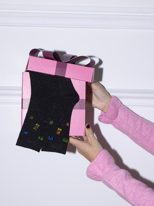 Paire de chaussettes avec strass et nounours colorés - PIMKIE - 1