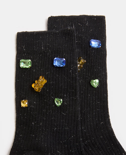 Paire de chaussettes avec strass et nounours colorés - PIMKIE - 3