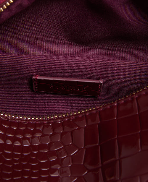 Sac effet croco verni avec poignée et bandoulière - PIMKIE - 4