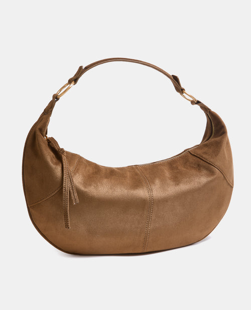 Sac demi-lune en suédine souple porté épaule - PIMKIE - 1