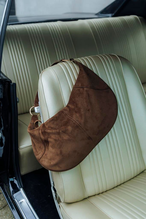 Sac demi-lune en suédine souple porté épaule - PIMKIE - 1