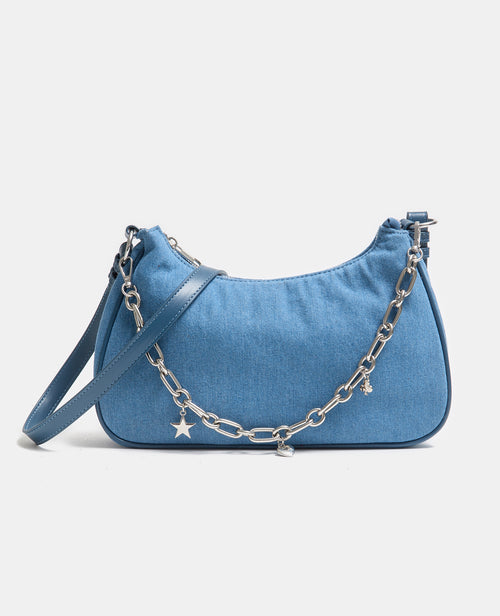 Sac en denim avec bandoulière et chaîne - PIMKIE - 1