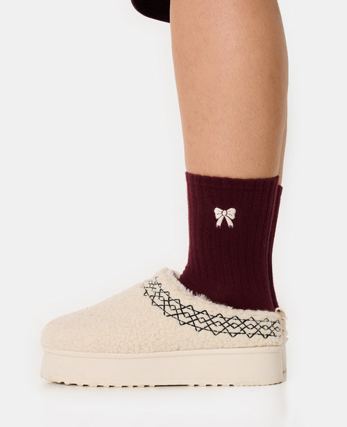 Lot de 2 paires de chaussettes avec nœuds brodés - PIMKIE - 2