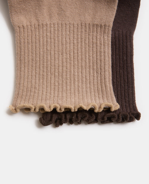 Lot de 2 paires de chaussettes bords ondulés - PIMKIE - 3