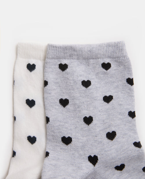 Lot de 2 paires de chaussettes Cœurs - PIMKIE - 2
