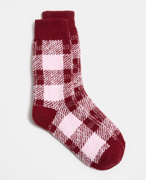 Paire de chaussettes fluffy à carreaux - PIMKIE - 2