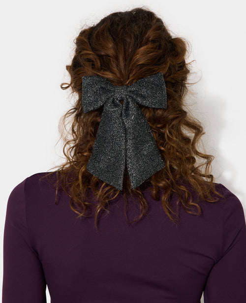 Barrette avec nœud en maille lurex - PIMKIE - 2