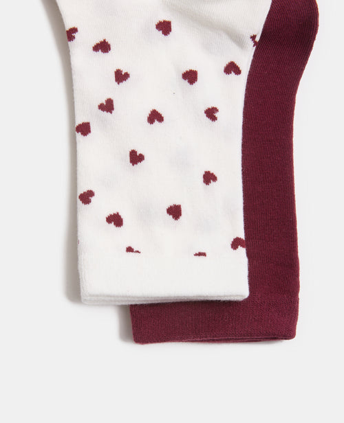 Lot de 2 paires de chaussettes avec cœurs - PIMKIE - 3