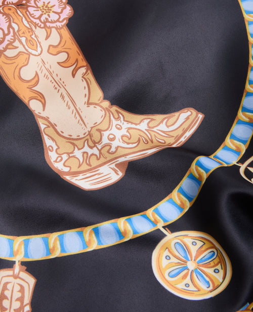 Foulard en tissu satiné avec santiags - PIMKIE - 3