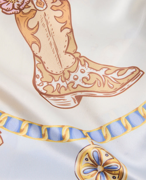 Foulard en tissu satiné avec santiags - PIMKIE - 5