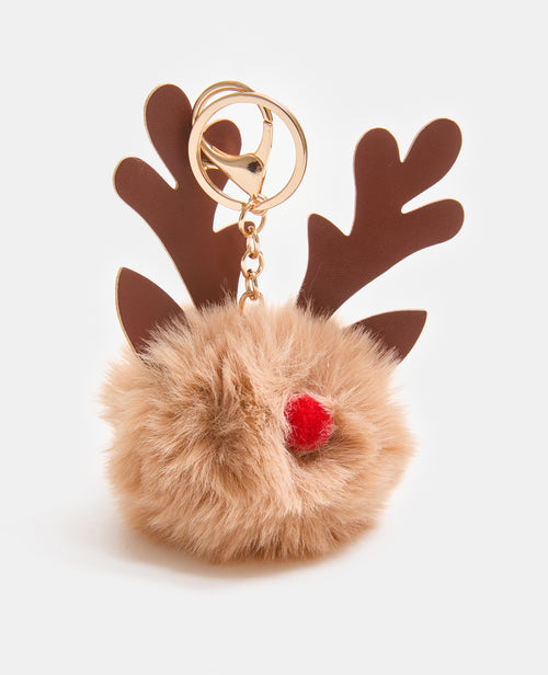 Déco de sac tête de renne en fausse fourrure - PIMKIE - 1