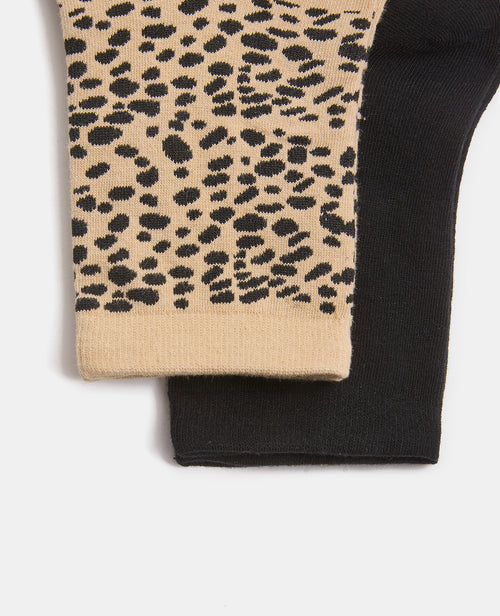 Lot de 2 paires de chaussettes motif léopard - PIMKIE - 3