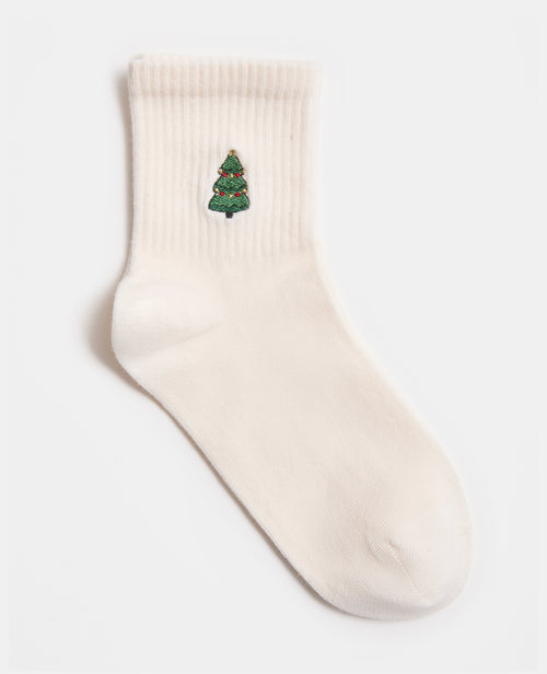 Paire de chaussettes avec broderie sapin de Noël - PIMKIE - 1