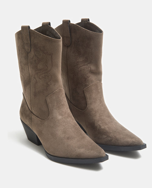 Santiags en suédine avec broderies western - PIMKIE - 2