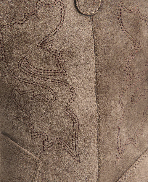 Santiags en suédine avec broderies western - PIMKIE - 6