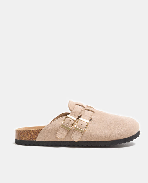 Mules sabots en suédine avec motifs esprit bandana - PIMKIE - 1