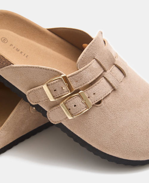Mules sabots en suédine 2 brides - PIMKIE - 3
