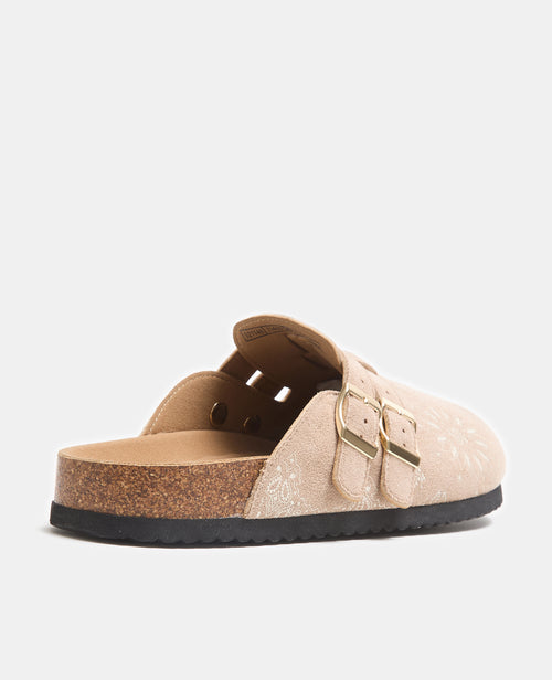 Mules sabots en suédine avec motifs esprit bandana - PIMKIE - 4
