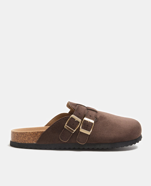 Mules sabots en suédine 2 brides - PIMKIE - 1